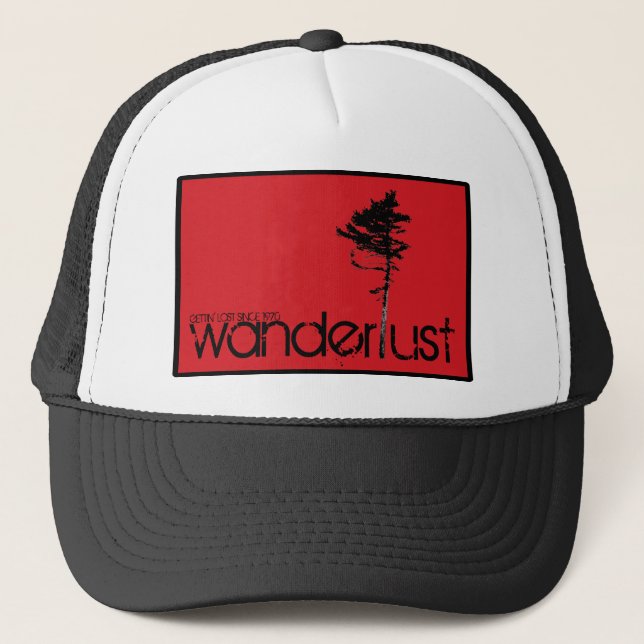 Casquette rouge de camionneur de boîte (Devant)