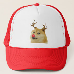 Casquette Rouge de carte de Meme de Noël de chien de