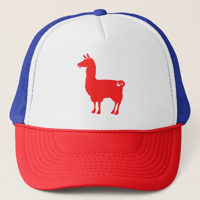 Casquette rouge de lama (Devant)
