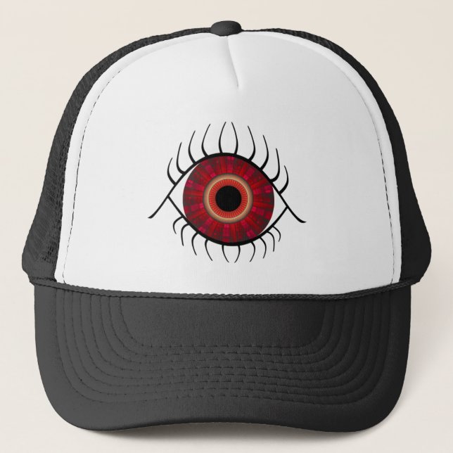 Casquette Rouge d'oeil mauvais (Devant)