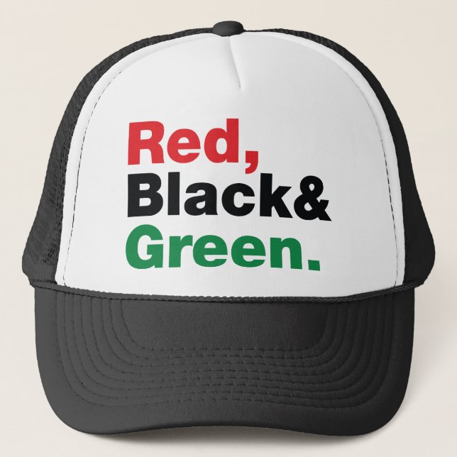 Casquette Rouge, Noir et Vert. (Devant)