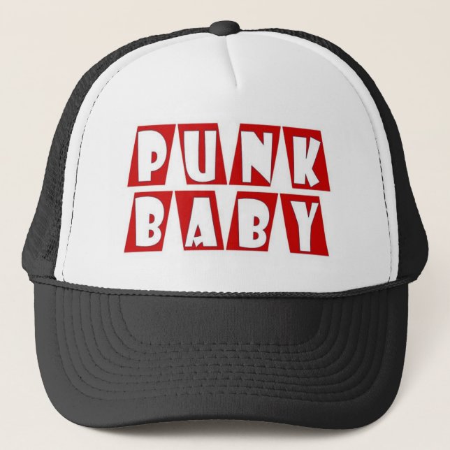 Casquette rouge punk de bébé (Devant)