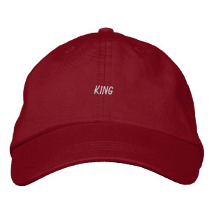 Casquette rouge vif avec King Custom Printing Text