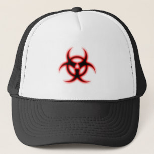 Casquette rougeoyant de camionneur de Biohazard