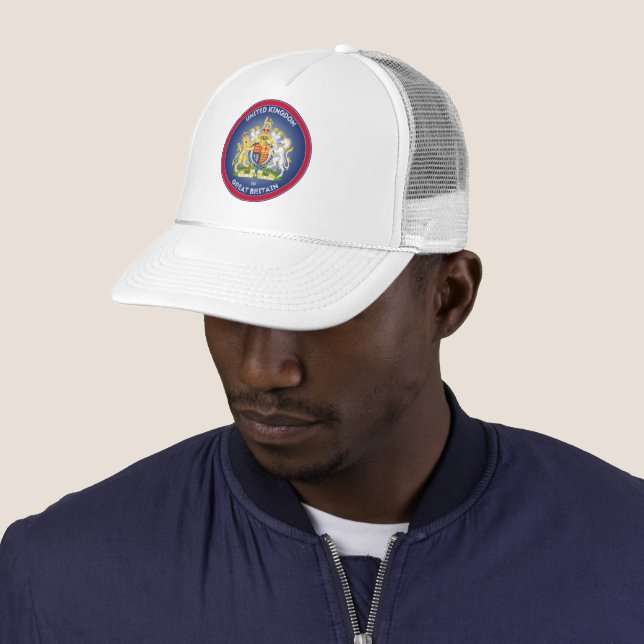 Casquette Royaume-Uni Armoiries forme circulaire (En situation)