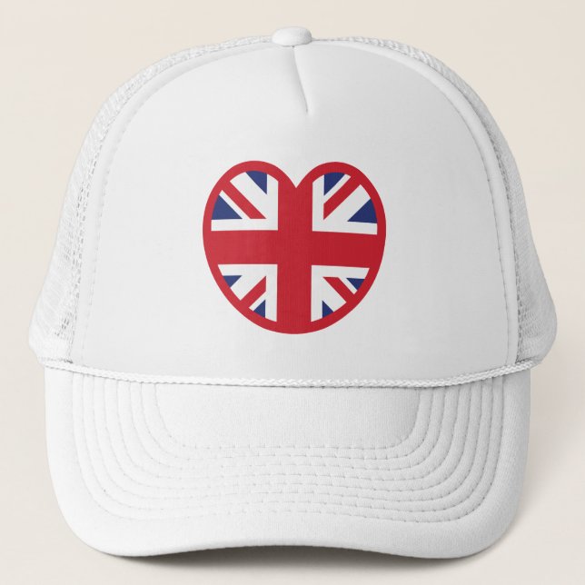 Casquette Royaume-Uni Union Jack Flag Heart (Devant)