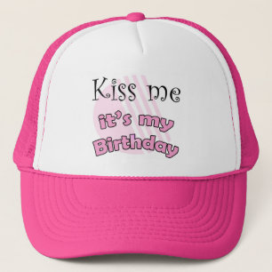 Casquette Roze m'embrasse c'est mon anniversaire