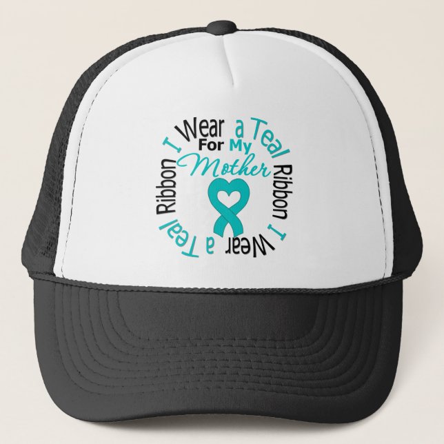 Casquette Ruban Cancer Ovarien pour ma mère (Devant)