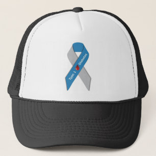 Casquette Ruban de conscience de diabète de type 1