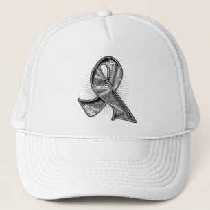 Casquette Ruban de filigrane de slogan de tumeur cérébrale