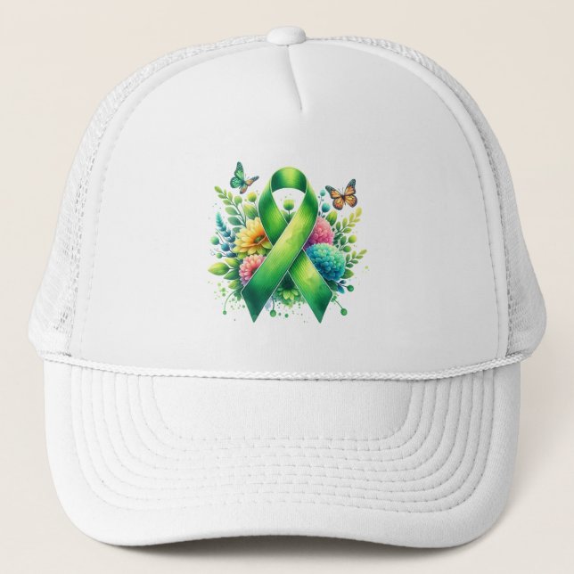 Casquette Ruban de sensibilisation à la maladie de Lyme (Devant)