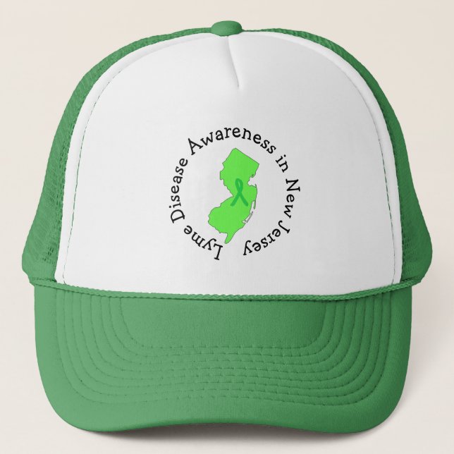 Casquette Ruban de sensibilisation à la maladie de Lyme dans (Devant)