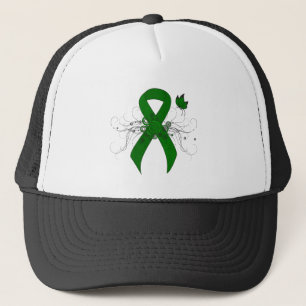 Casquette Ruban de sensibilisation au vert avec papillon