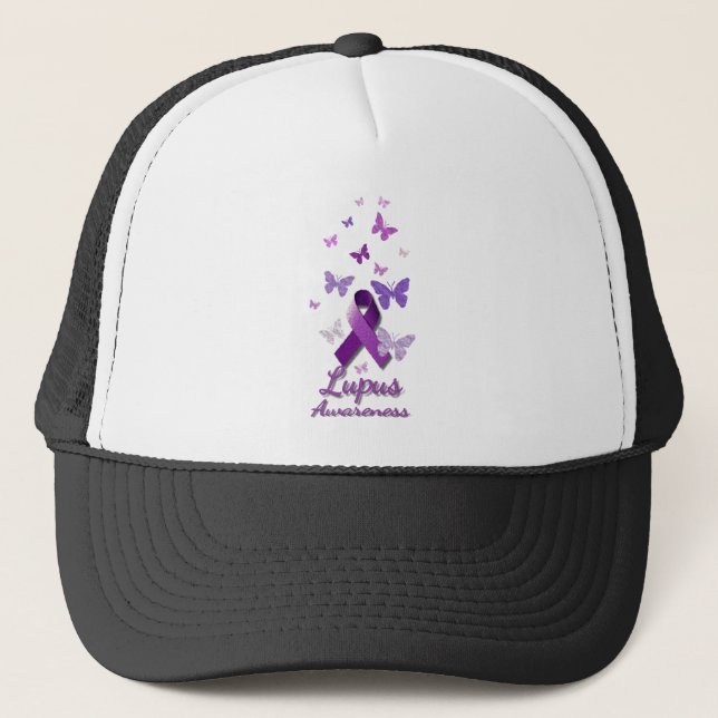 Casquette Ruban pourpre de conscience : Lupus (Devant)