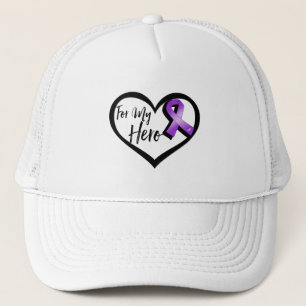 Casquette Ruban pourpre de conscience pour mon héros