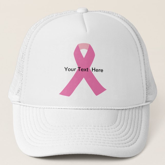 Casquette ruban rose de conscience de cancer du sein (Devant)