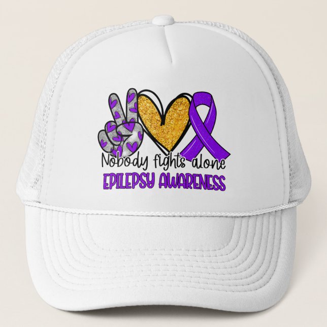 Casquette Ruban Violet de Sensibilisation à l'Épilepsie de S (Devant)