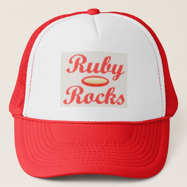 Casquette Ruby Rocks design rouge et crème moelleuse (Devant)