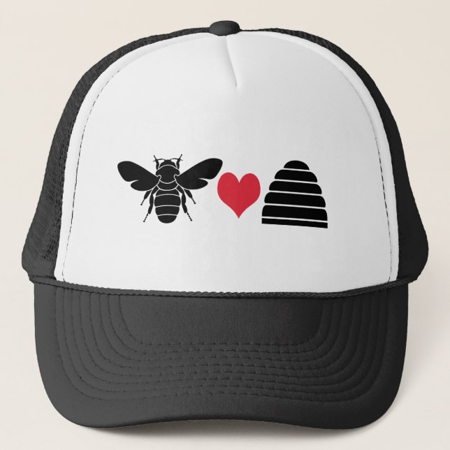 Casquette Ruche de coeur d'abeille (Devant)