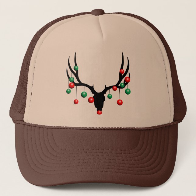 Casquette Rudolph le renne à nez mort (Devant)