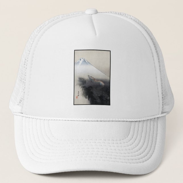 Casquette Ryu Shoten : Dragon ascendant sur le Fuji, Japon (Devant)