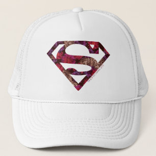 Casquette S-Bouclier floral rose