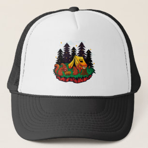 Casquette S’more de plaisir avec cet écureuil de camping