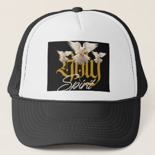 Casquette Saint Esprit Grunge Typographie Tee Noir, Blanc