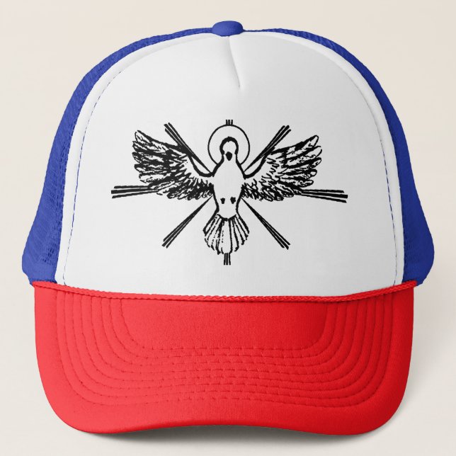 Casquette Saint-Esprit sous forme de colombe (Devant)