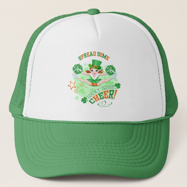 Casquette Saint Patrick, Leprechaun, Pom-pom girl (Devant)