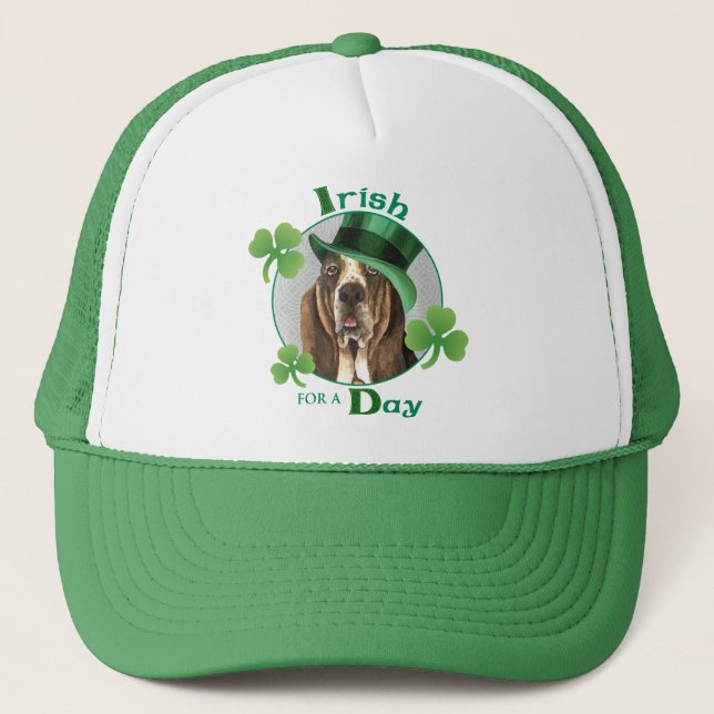 Casquette Saint Patrick's Day Basset (Devant)