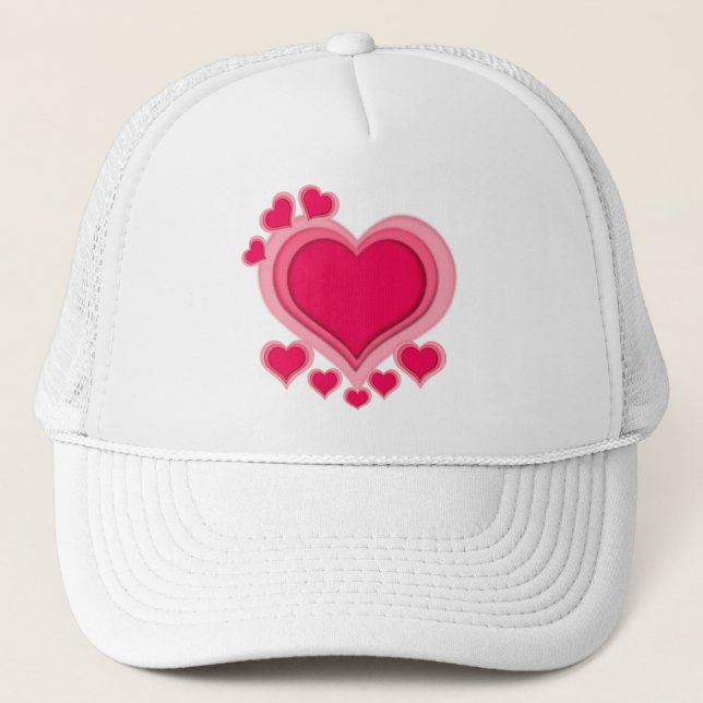 Casquette Saint-Valentin Cœur Rose Romantique (Devant)