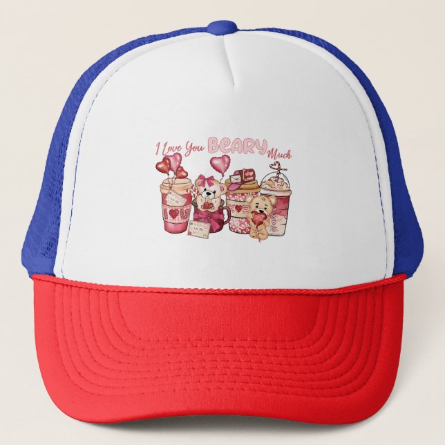 Casquette Saint-Valentin Je T'aime Beary Much (Devant)
