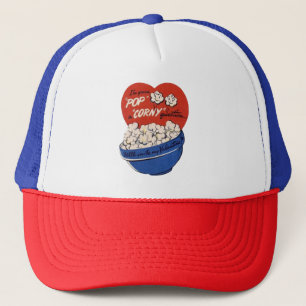 Casquette Saint-Valentin Rétro, Popcorn Pose une Question Id