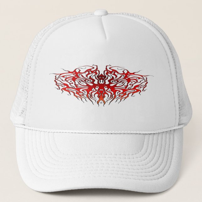 Casquette Saint-Valentin Tatouage Tribal des Coeurs rouges (Devant)