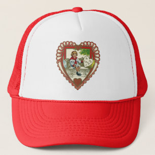 Casquette Saint-Valentin victorien vintage, garçon dans un c