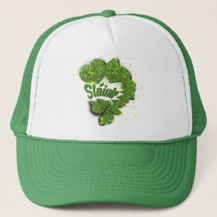 Casquette Sainte shamrock pétillante verte