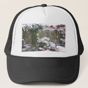 Casquette Saison de Noël, Neige dans le jardin