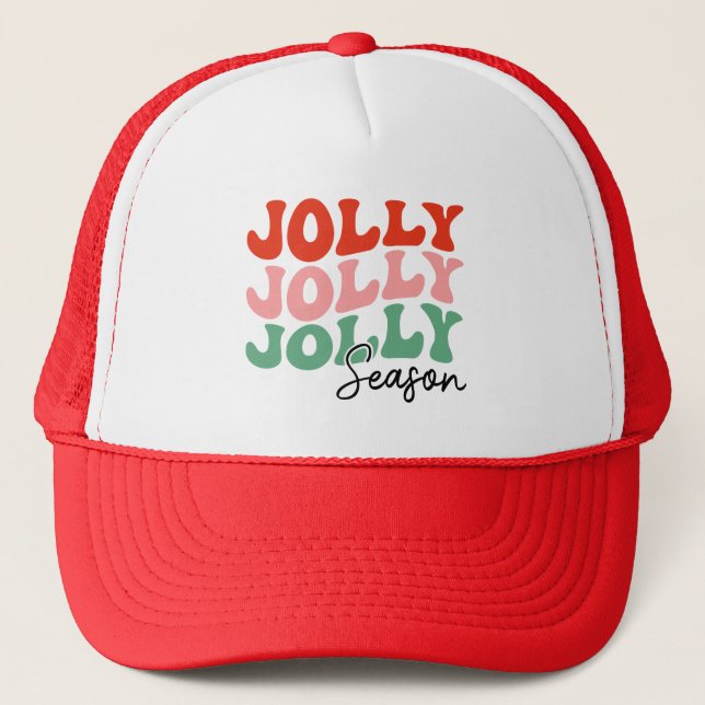 Casquette Saison Jolly Jolly Saison Retro Typographie de vac (Devant)