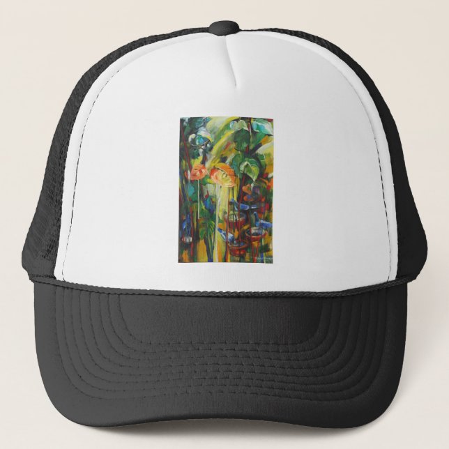 Casquette Saison printanière et pigeons (Devant)