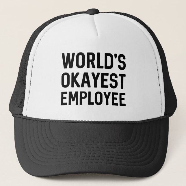 Casquette Salarié le plus Okayest dans le monde (Devant)