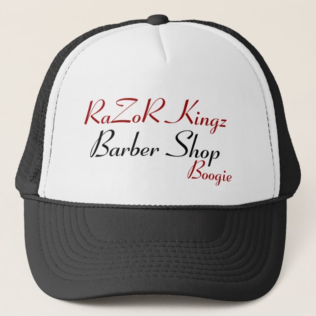 Casquette Salon de coiffure de Kingz de rasoir promotionnel (Devant)