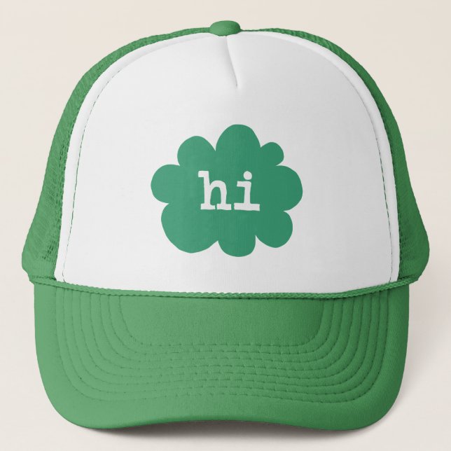 Casquette Salut - vert (salut bonjour salutations) (Devant)