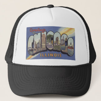 Casquette Salutations de grand thème de cru de lettre de