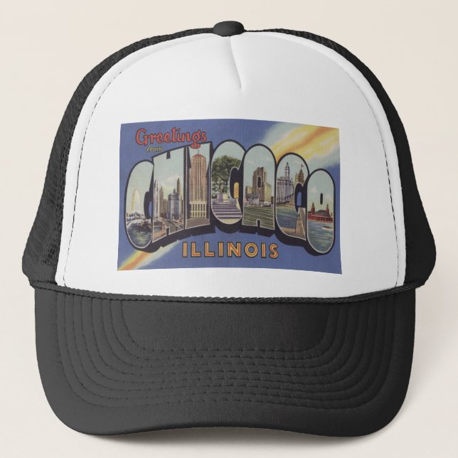 Casquette Salutations de grand thème de cru de lettre de (Devant)