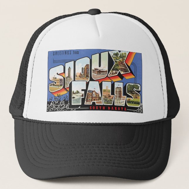 Casquette Salutations de Sioux Falls le Dakota du Sud, cru (Devant)