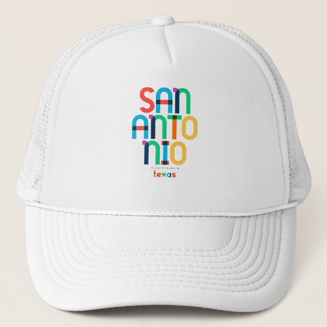 Casquette San Antonio Texas Mid Century, Pop Art, (Devant)