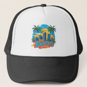 Casquette San Diego California Skyline Art moderne Cityscape