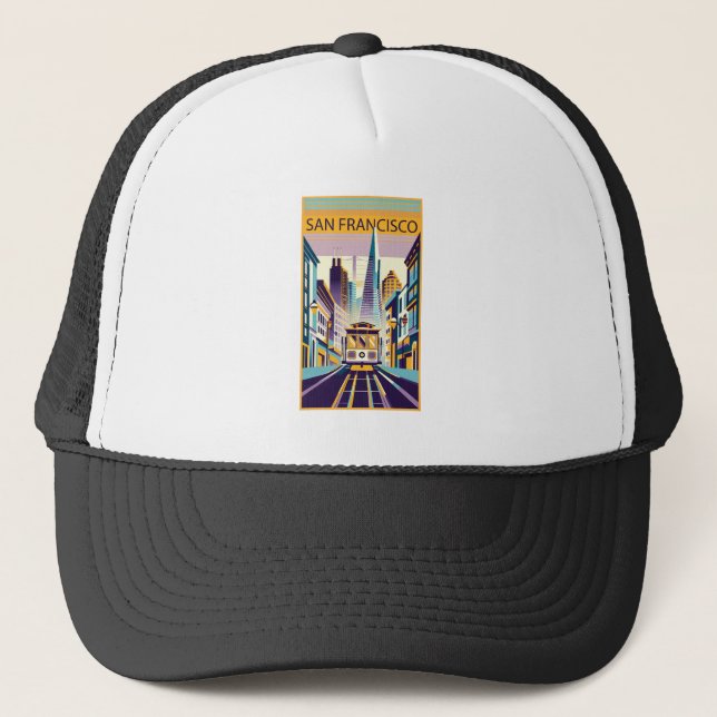 Casquette San Francisco Californie Art Déco (Devant)