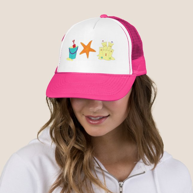 Casquette Sandcastle Sand Castle Starfish Pail Beach Océan (En situation)
